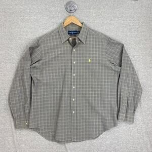 Ralph Lauren Shirt Mens Extra Large Black Button Up Long Sleeve Classic Fit Pony